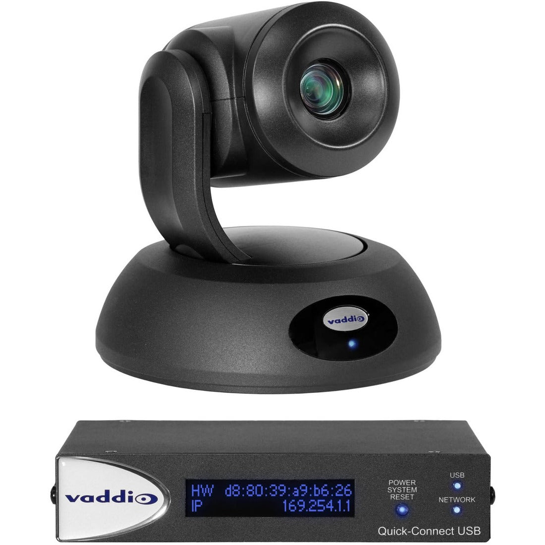 Vaddio RoboSHOT Elite Series 30E QUSB Video Conferencing System - Includes PTZ Camera and USB Interface - Black — 999-99190-000