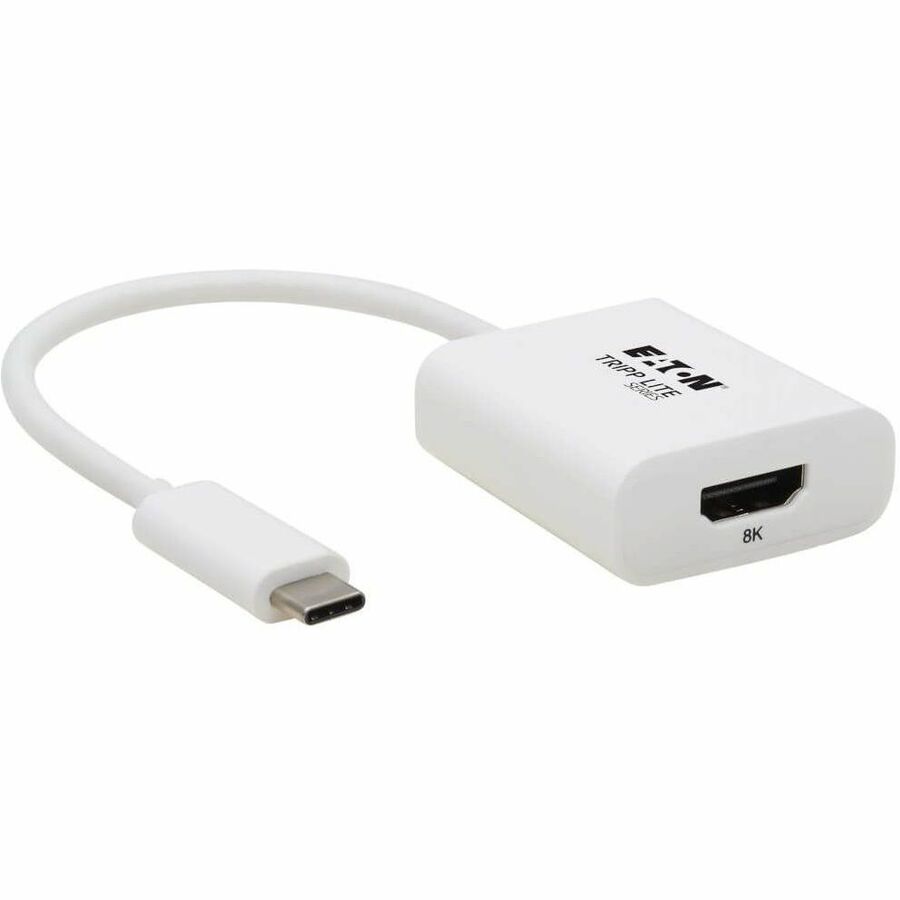 Eaton Tripp Lite Series USB-C to HDMI Adapter (M/F) - 8K 60 Hz, HDR, 4:4:4, HDCP 2.3, White — U444-06N-HD8K6W