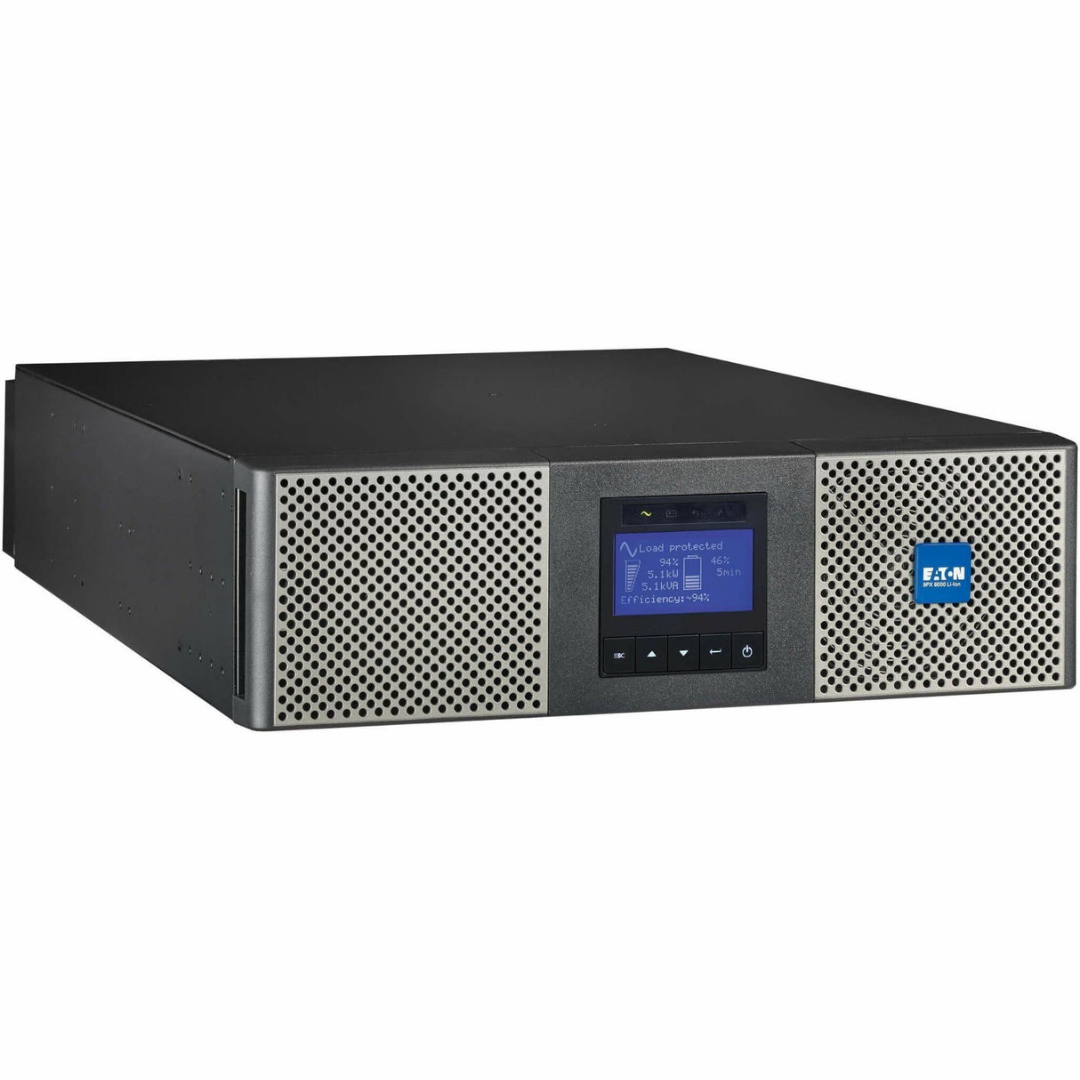 Eaton 9PX 6000VA 5400W 208V Online Double-Conversion UPS - L6-30P or Hardwired Input, 2 L6-20R, 2 L6-30R, Lithium-ion Battery, Cybersecure Network Card, Extended Run, 3U Rack/Tower — 9PX6K-L