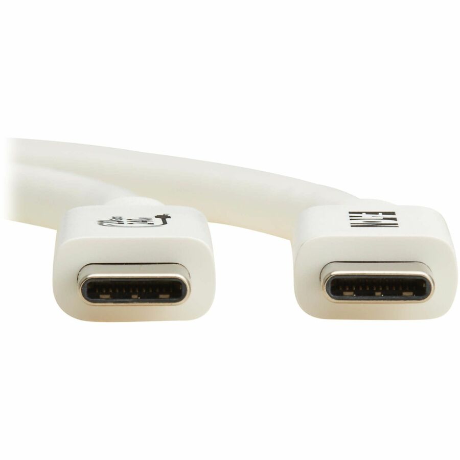 Eaton Tripp Lite Series USB4 20Gbps Cable (M/M) - USB-C, 4K 60 Hz, 240W PD Charging, White, 2 m (6.6 ft.) — U521-1P0M-WH20G