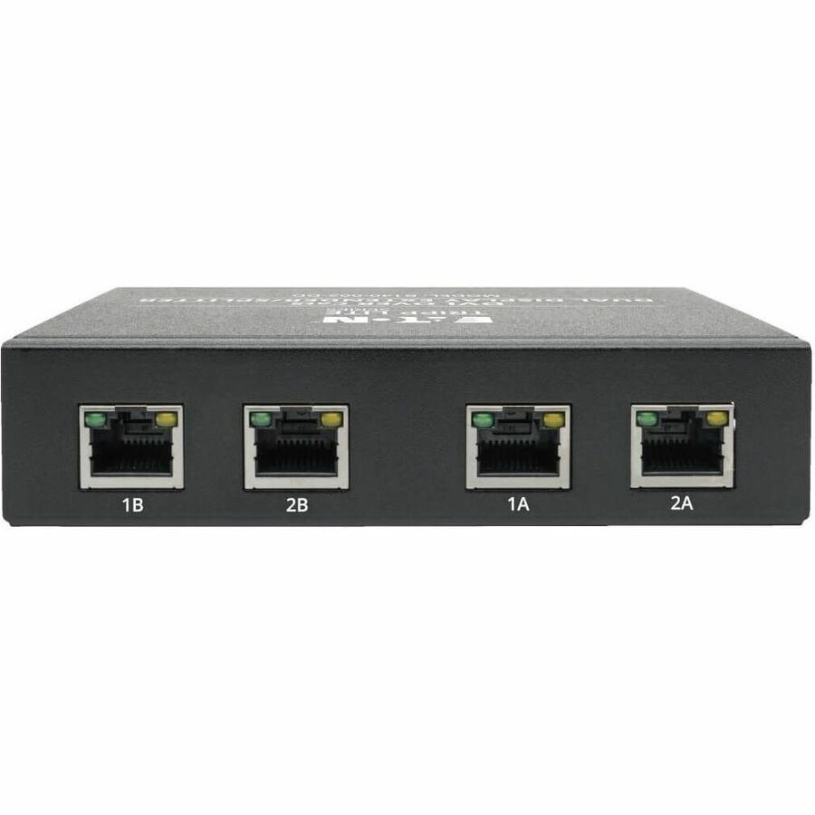 Eaton Tripp Lite Series 2-Port DVI over Cat5/6 Splitter/Extender, Box-Style Transmitter for Video, Dual-Display DVI-D, 200 ft. (60 m), TAA — B140-002-DD