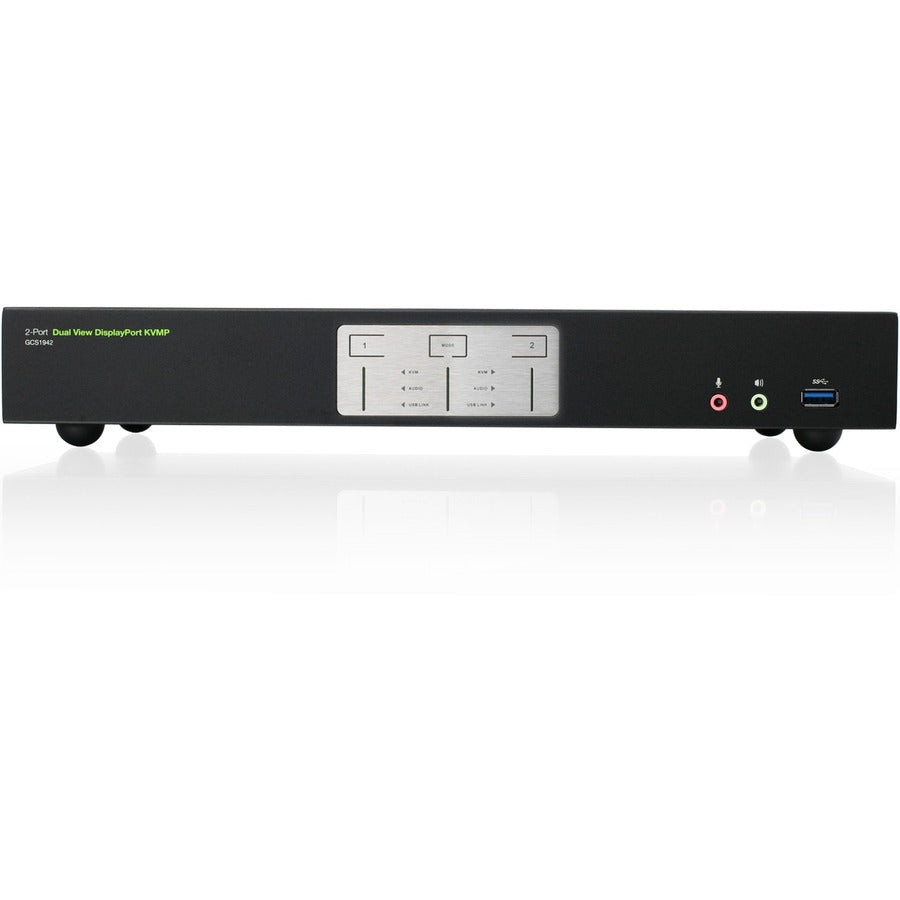 IOGEAR 2-Port 4K Dual View DisplayPort KVMP with USB 3.0 Hub and Audio (TAA) — GCS1942