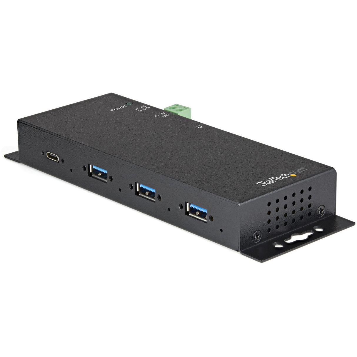 StarTech.com 4 Port USB C Hub 10Gbps - Metal Industrial USB 3.2 Gen 2 Type-C Hub - 3A/1C - USB-C or USB-A Host - Mountable - ESD/Surge — HB31C3A1CME