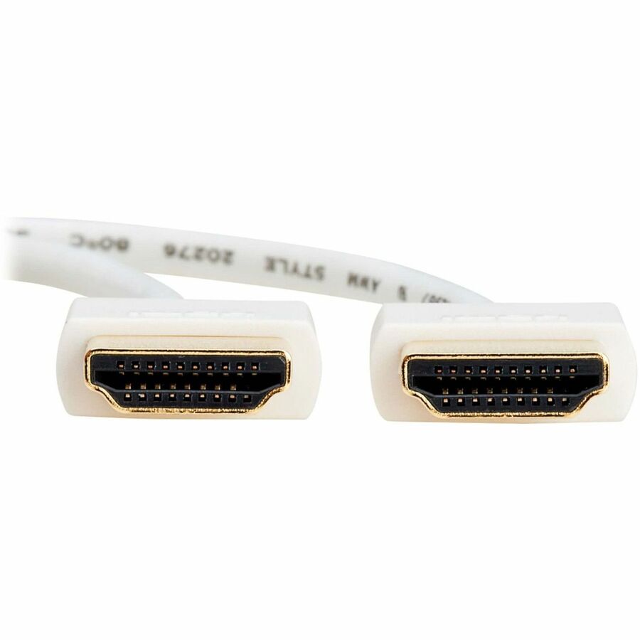 Eaton Tripp Lite Series Slim High-Speed HDMI Cable with Ethernet and Digital Video with Audio, UHD 4K 60 Hz (M/M), White, 3 ft. (0.9 m) — P569-003-SLIM-W