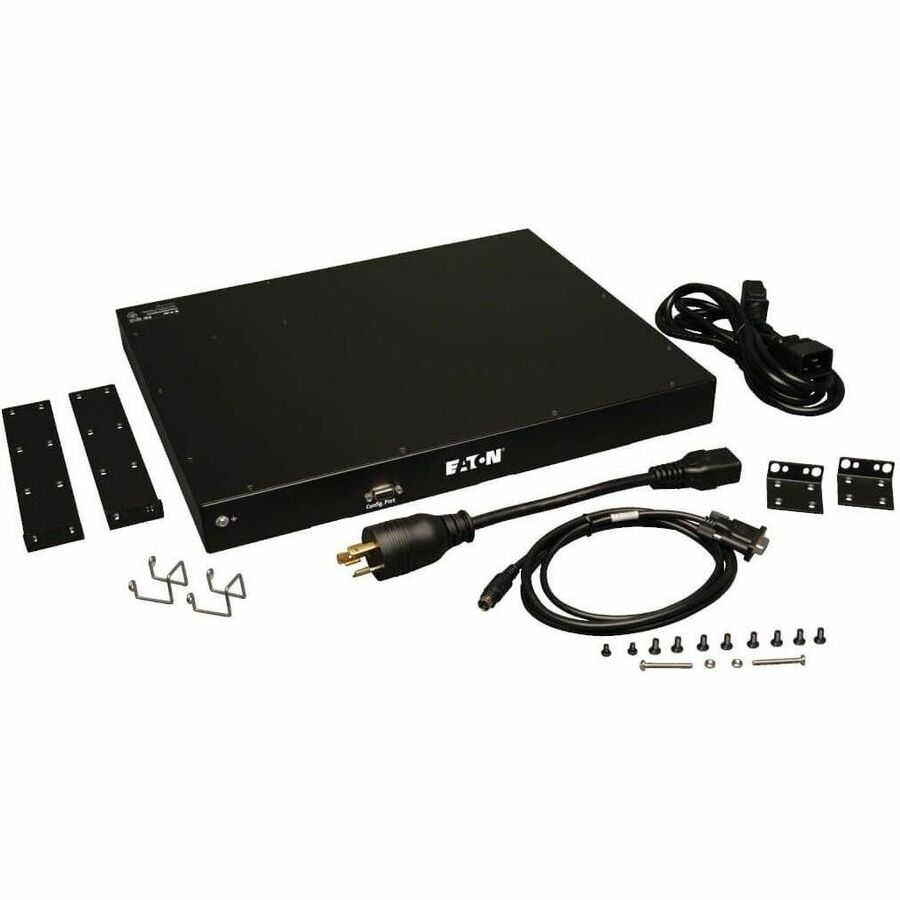 Eaton 3.7kW Single-Phase 208/230V Monitored PDU - LX Platform, 8 C13 Outlets, C20 Input with L6-20P Adapter, 2.4m Cord, 1U Rack-Mount, TAA — PDUMNH20HV