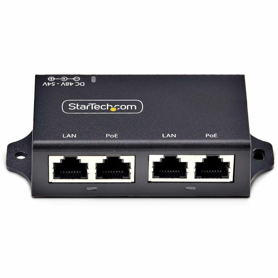 StarTech.com 2-Port PoE+ Injector, 10/100/1000Mbps, PoE/PoE+ (802.3af/802.3at), 30 Watt, 1Gbps Ethernet, Wall Mountable, Unmanaged — AF221C-POE-INJECTOR