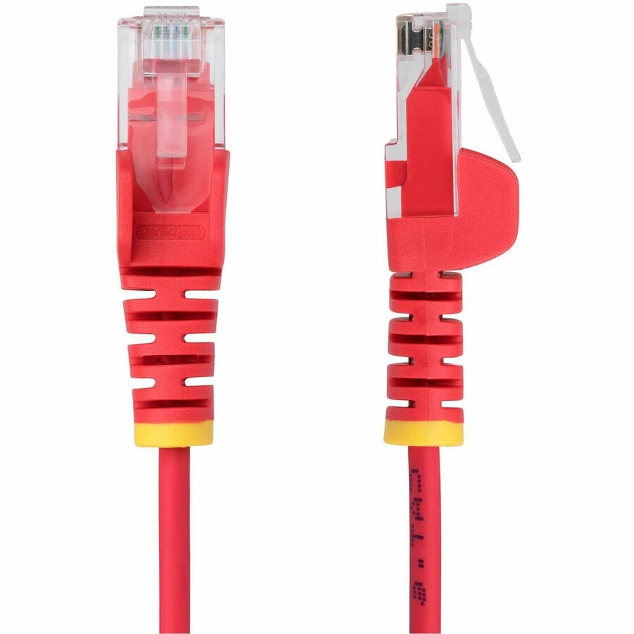 StarTech.com 50ft Red Slim CAT6 Ethernet Cable, Slim Snagless RJ45, UTP, LSZH, 28AWG Bare Copper, Slim Network Patch Cord, Fluke Tested — N6PAT50RDS