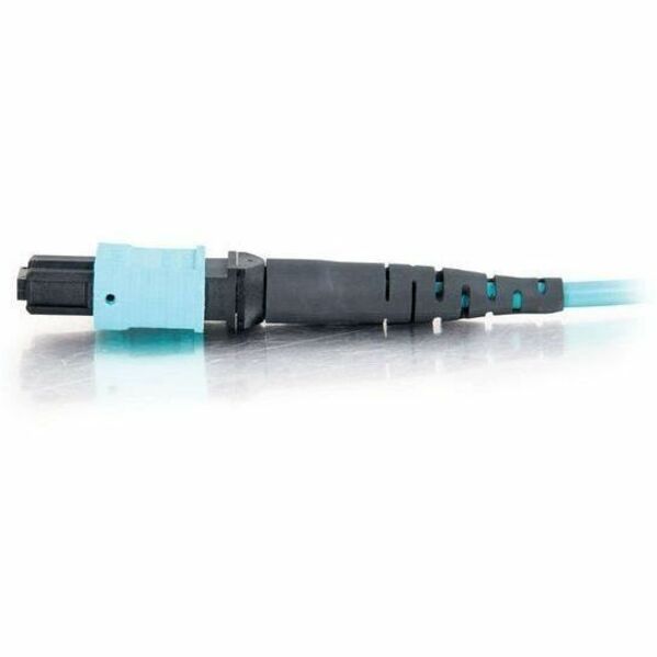C2G 5m MTP 10 GB 50/125 OM3 Multimode Fiber Optic Cable (Plenum-Rated) - Aqua — 31473
