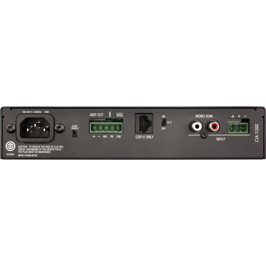 JBL Commercial Commercial CSA 1120Z Amplifier - 120 W RMS - 1 Channel - Black — NCSA1120Z-U-US