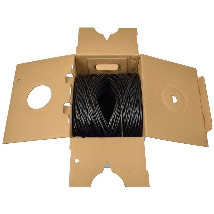 Eaton Tripp Lite Series Cat5e 350 MHz Solid Core (UTP) PVC Bulk Ethernet Cable - Black, 1000 ft. (304.8 m), TAA — N022-01K-BK