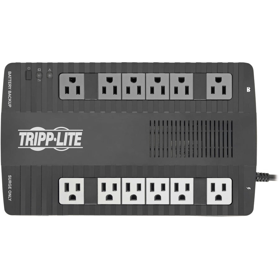 Eaton Tripp Lite Series 900VA 480W Line-Interactive UPS - 12 NEMA 5-15R Outlets, AVR, 120V, 50/60 Hz, USB, Desktop/Wall Mount — AVR900U