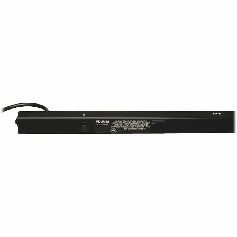 Eaton Tripp Lite Series 1.4kW Single-Phase 120V Basic PDU, 14 NEMA 5-15R Outlets, NEMA 5-15P Input, 15 ft. (4.57 m) Cord, 0U Vertical — PDUV15