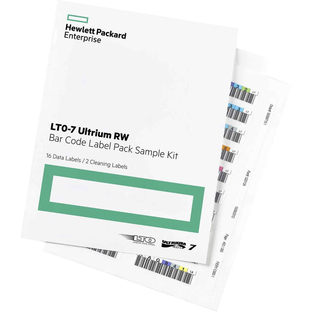 HPE LTO-7 Ultrium Re-writable Bar Code Label Pack — Q2014A