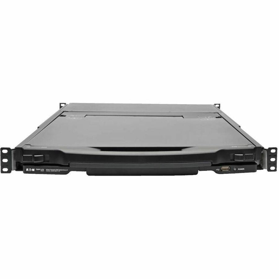 Eaton Tripp Lite Series NetDirector 8-Port 1U Rack-Mount Console HDMI KVM Switch with 17 in. LCD and IP Remote Access, Dual Rail, TAA — B030-008-17-IP