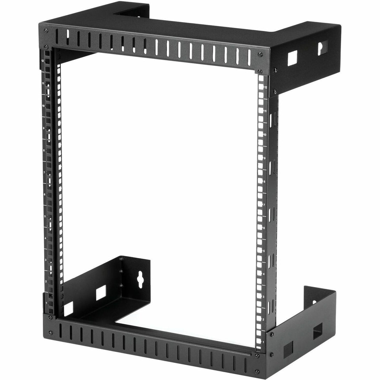StarTech.com 2-Post 12U Heavy-Duty Wall-Mount Network Rack, 19" Open Frame Server Rack for Computer Equipment, Wall Mount Data Rack~ — RK12WALLO