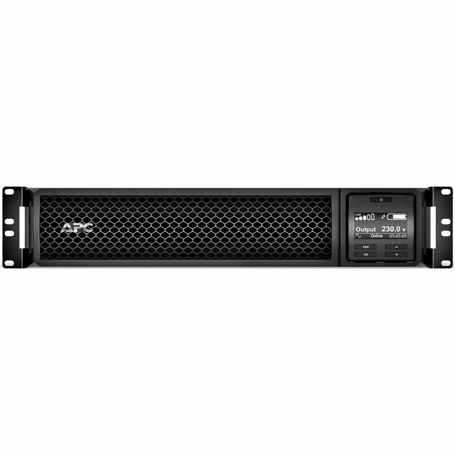 APC Smart-UPS On-Line, 3kVA, Rackmount 2U, 208V/230V, 6x C13+2x C19 IEC outlets, SmartSlot, Extended runtime, W/ rail kit — SRT3000RMXLW-IEC