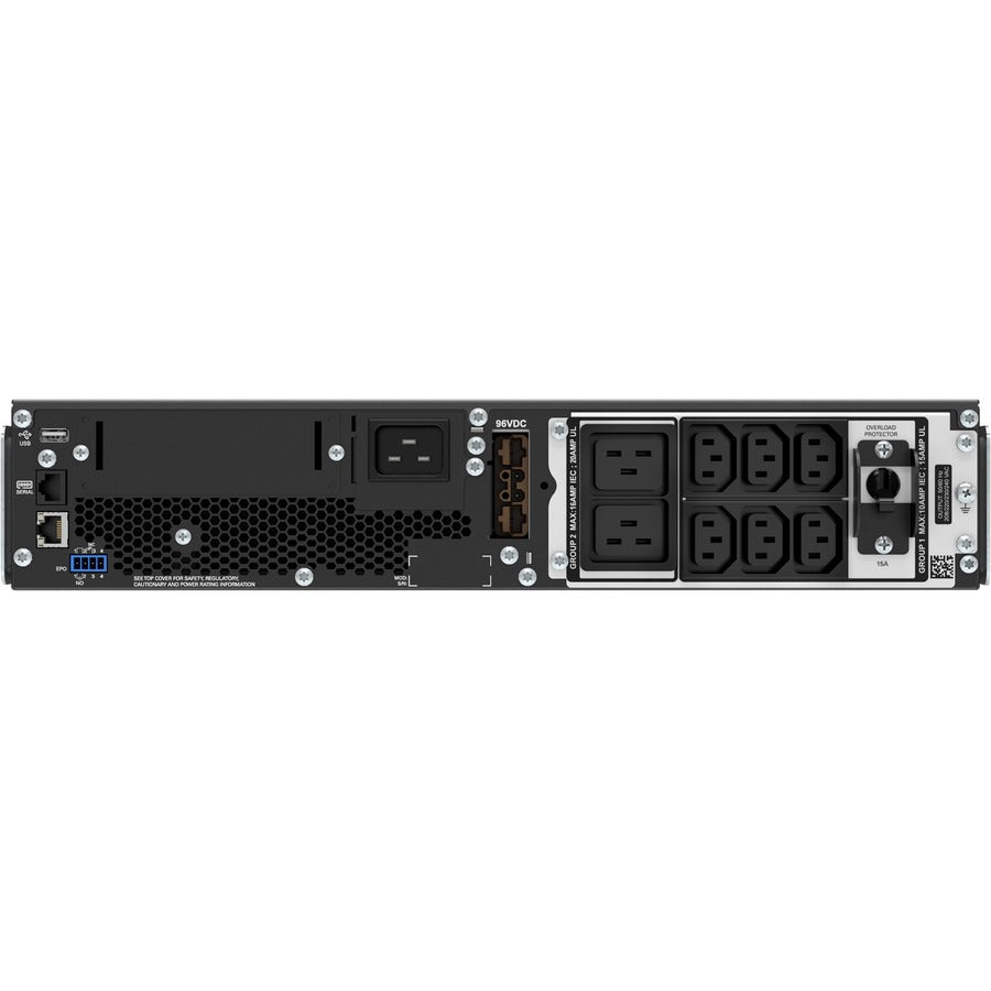 APC Smart-UPS On-Line, 3kVA, Rackmount 2U, 208V/230V, 6x C13+2x C19 IEC outlets, SmartSlot, Extended runtime, W/ rail kit — SRT3000RMXLW-IEC