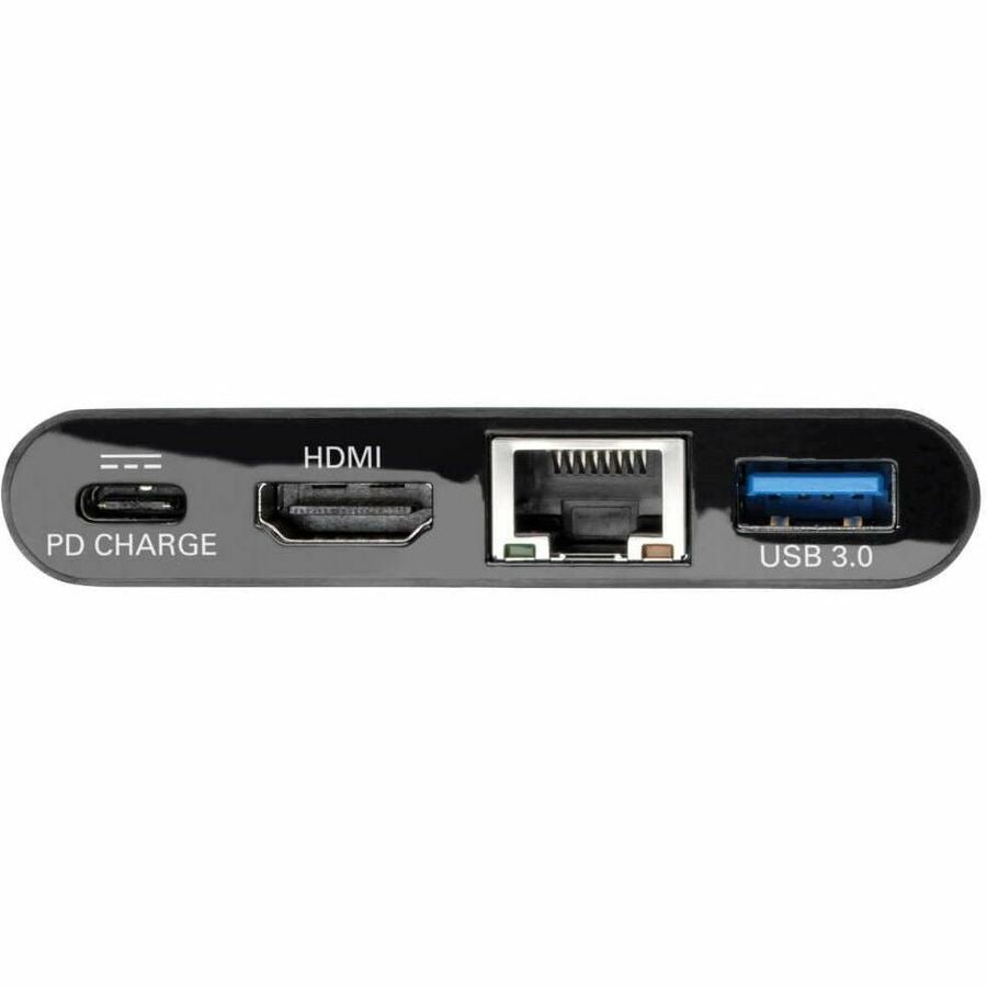 Eaton Tripp Lite Series USB-C Multiport Adapter - 4K HDMI, USB 3.x (5Gbps) Hub Port, GbE, 60W PD Charging, HDCP, Black — U444-06N-H4GUBC