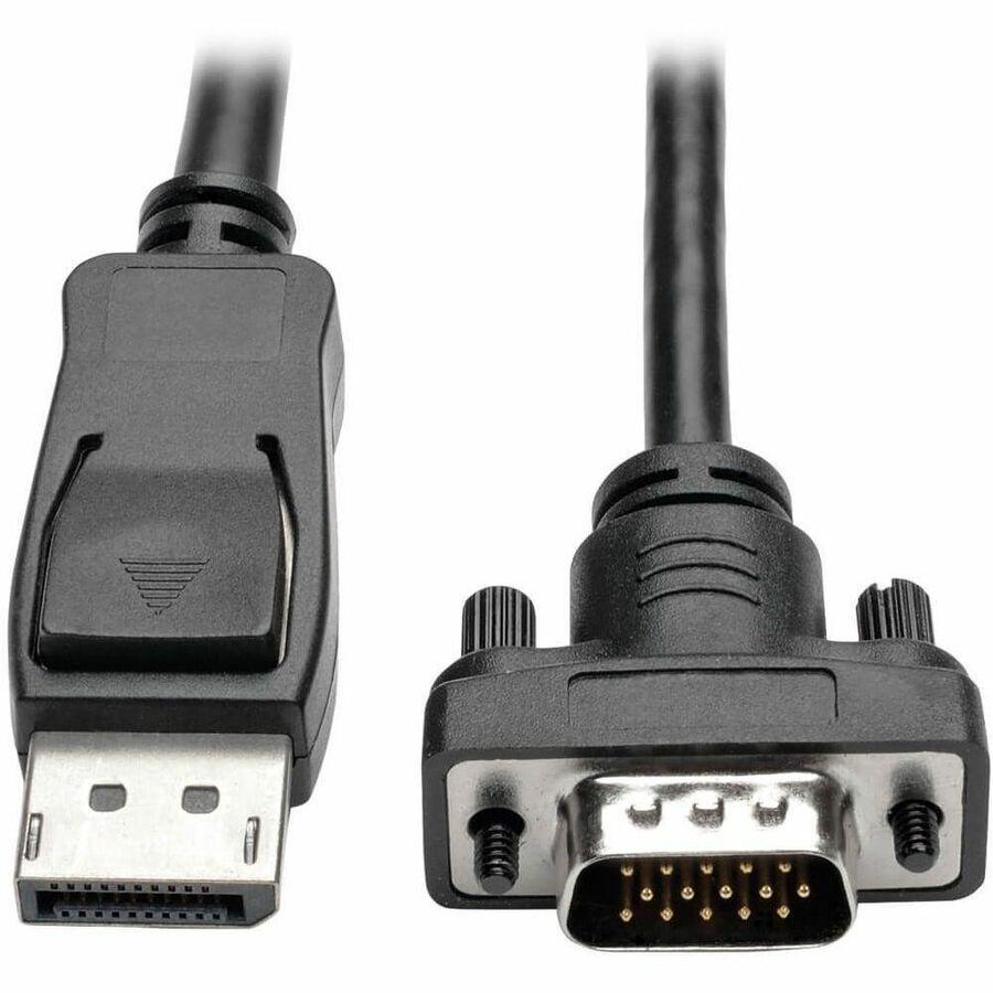 Eaton Tripp Lite Series DisplayPort 1.2 to VGA Active Adapter Cable (DP with Latches to HD15 M/M), 3 ft. (0.9 m), TAA — P581-003-VGA-V2