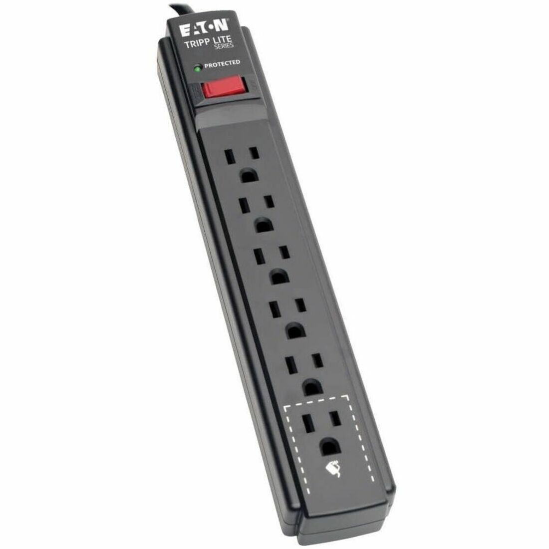 Eaton Tripp Lite Series Protect It! 6-Outlet Surge Protector, 15 ft. Cord, 790 Joules, Black Housing — TLP615B