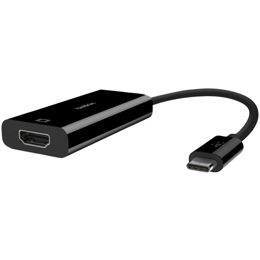 Belkin USB-C to HDMI Adapter Cable, 4k, video adapter - black - Thunderbolt 3/DisplayPort — B2B144-BLK