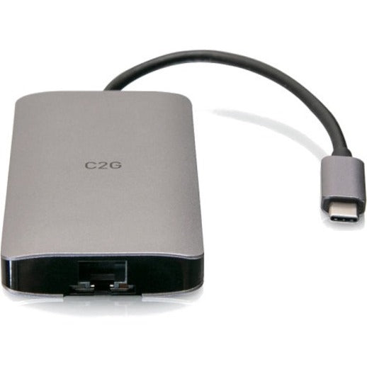 C2G USB C Dock with HDMI, USB, Ethernet, SD, USB C & Power up to 100W — C2G54458