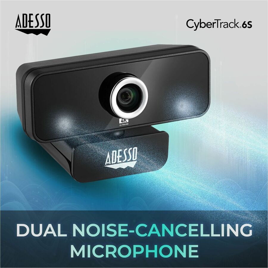 Adesso CyberTrack 6S Webcam - 8 Megapixel - 30 fps - USB 2.0 - TAA Compliant — CyberTrack 6S