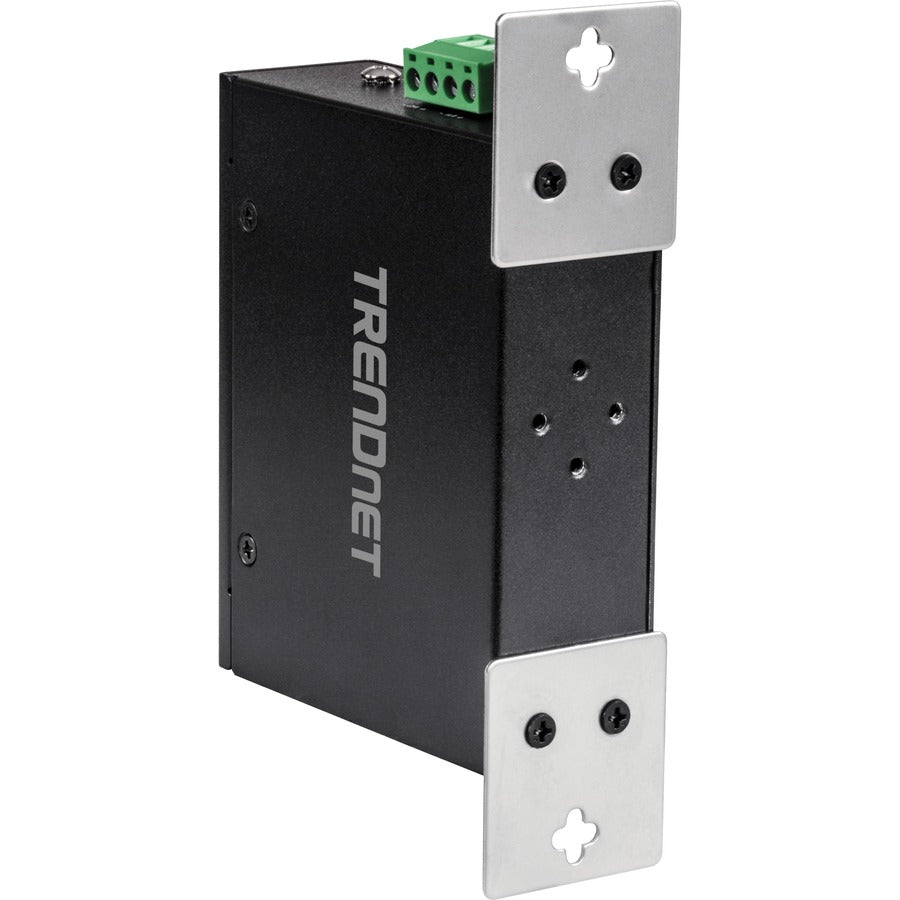 TRENDnet 5-Port Hardened Industrial Unmanaged Gigabit Switch; TI-PG50; 10/100/1000Mbps; DIN-Rail Switch; 4 x Gigabit PoE+ Ports; 1 x Gigabit Port; Gigabit Ethernet Network Switch; Lifetime Protection — TI-PG50