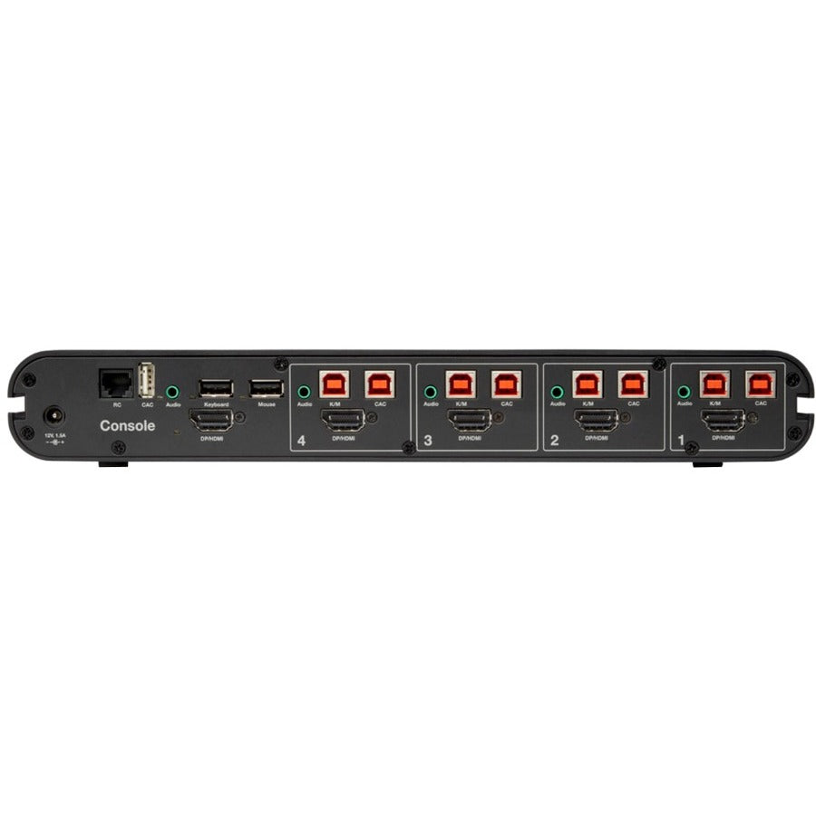 Belkin Universal 2nd Gen Secure KVM Switch, 4-Port Single Head w/ CAC — F1DN104KVM-UN-4