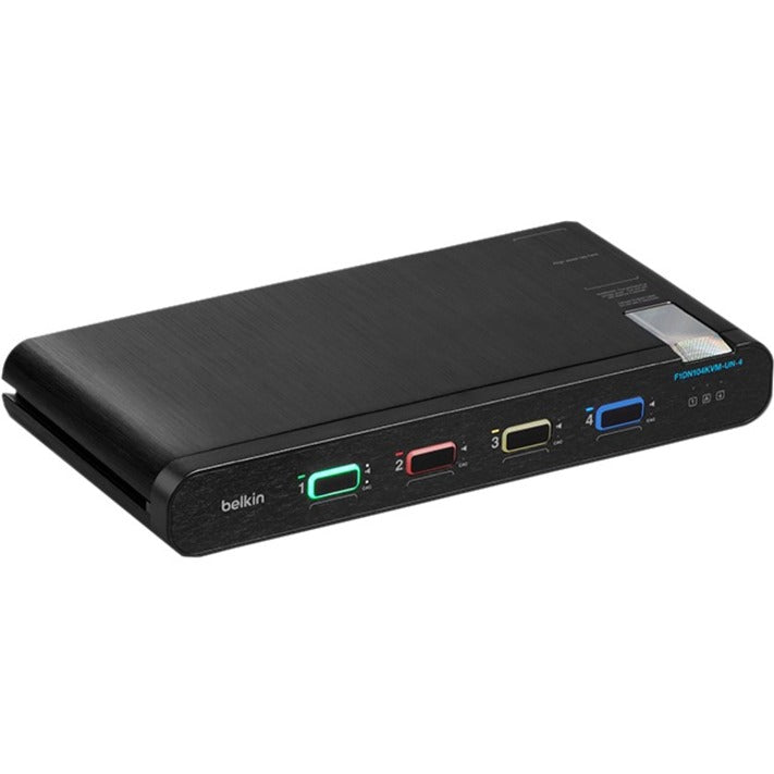 Belkin Universal 2nd Gen Secure KVM Switch, 4-Port Single Head w/ CAC — F1DN104KVM-UN-4