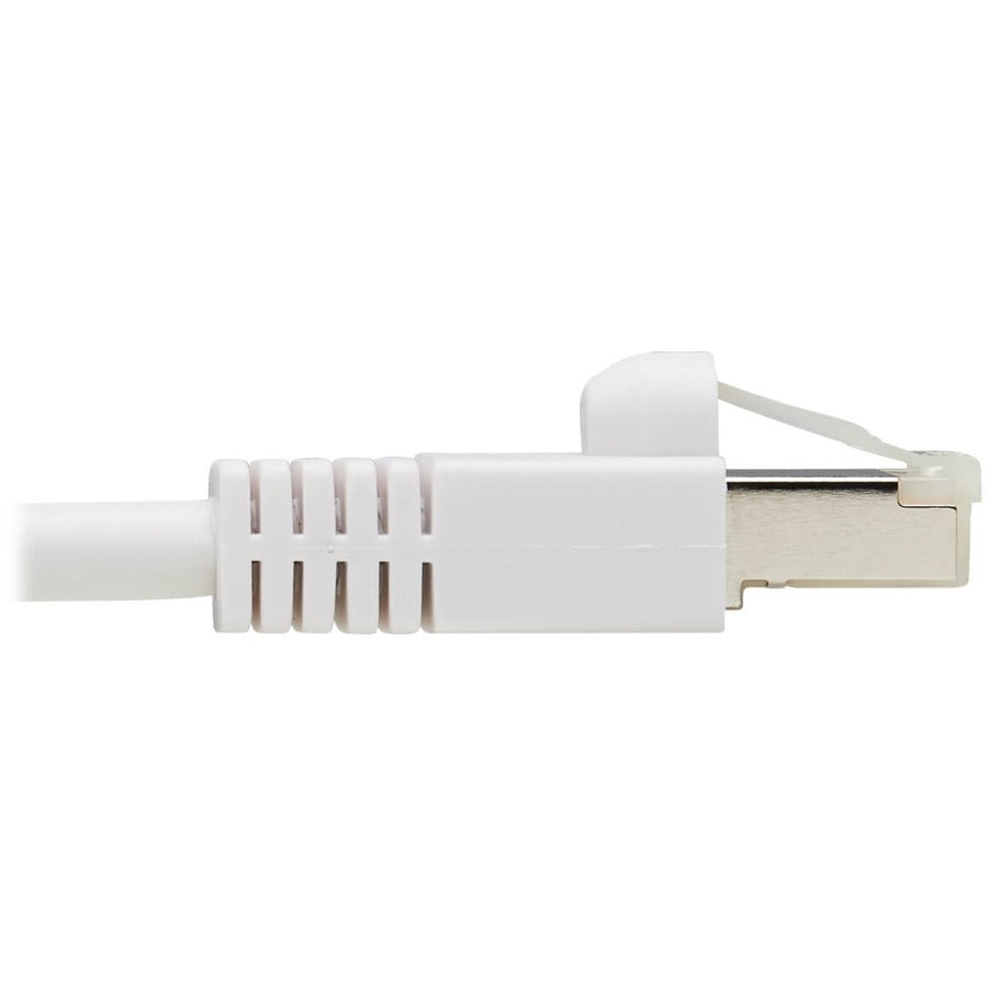 Eaton Tripp Lite Series Safe-IT Cat6a 10G Snagless Antibacterial S/FTP Ethernet Cable (RJ45 M/M), PoE, White, 14 ft. (4.27 m), TAA — N262AB-014-WH