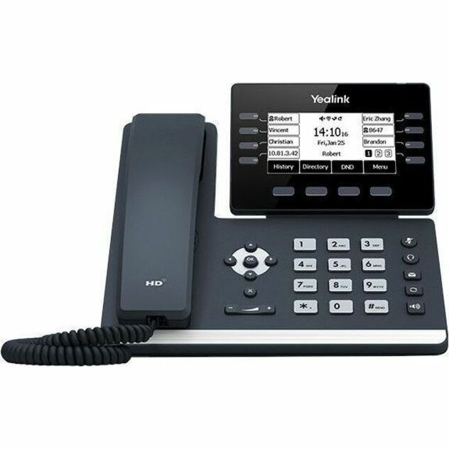 Yealink SIP-T53W IP Phone - Corded/Cordless - Corded/Cordless - Bluetooth, Wi-Fi - Wall Mountable, Desktop - Classic Gray — 1301087