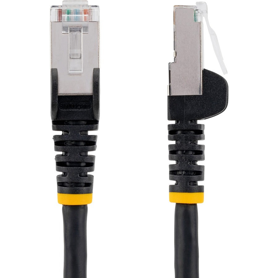 StarTech.com 5ft CAT6a Ethernet Cable, Black Low Smoke Zero Halogen (LSZH) 10 GbE 100W PoE S/FTP Snagless RJ-45 Network Patch Cord — NLBK-5F-CAT6A-PATCH