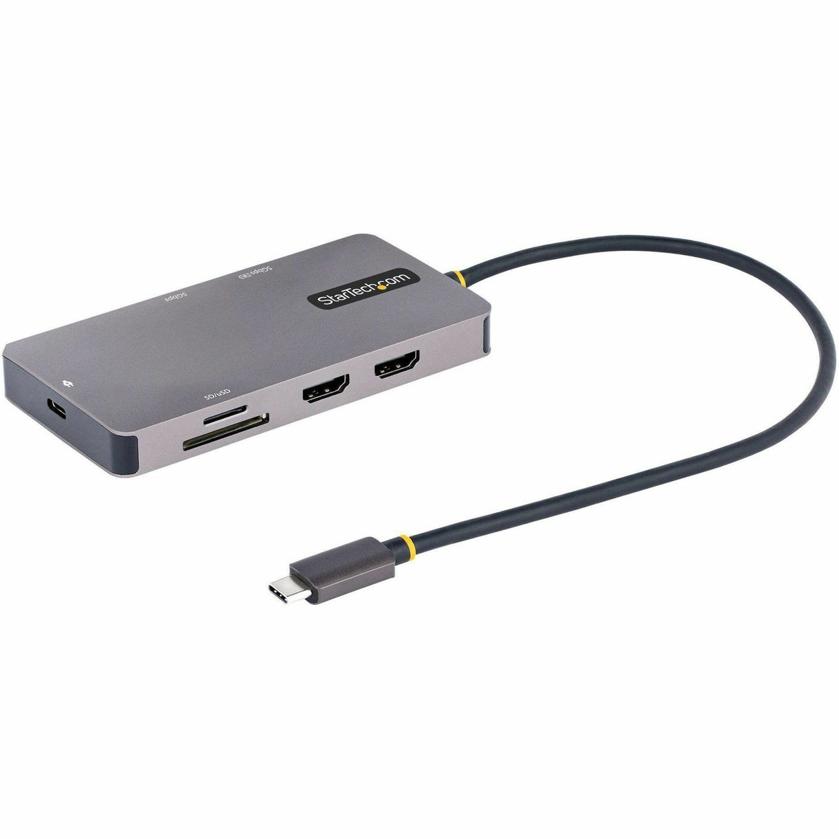StarTech.com USB C Multiport Adapter, Dual HDMI, 4K 60Hz, 2x 5Gbps USB-A Hub, 100W Power Delivery, GbE, SD/MicroSD, USB C Mini Dock — 120B-USBC-MULTIPORT