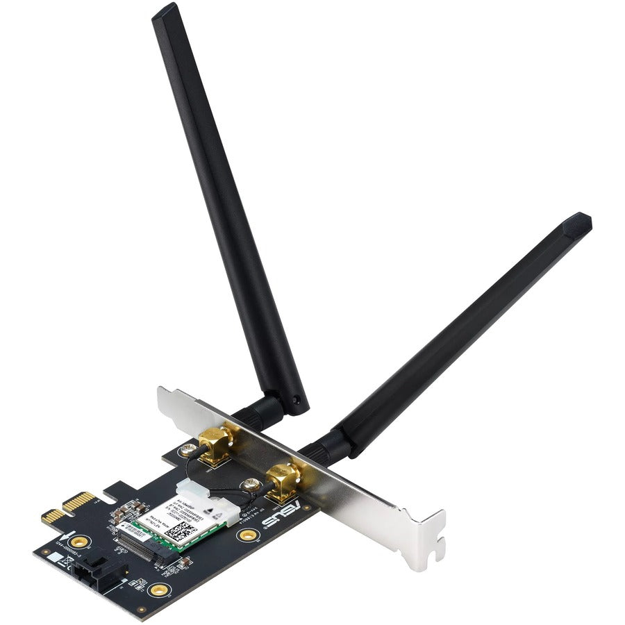 Asus PCE-AX1800 IEEE 802.11ax Bluetooth 5.2 Dual Band Wi-Fi/Bluetooth Combo Adapter for Desktop Computer, Wireless Router — PCE-AX1800