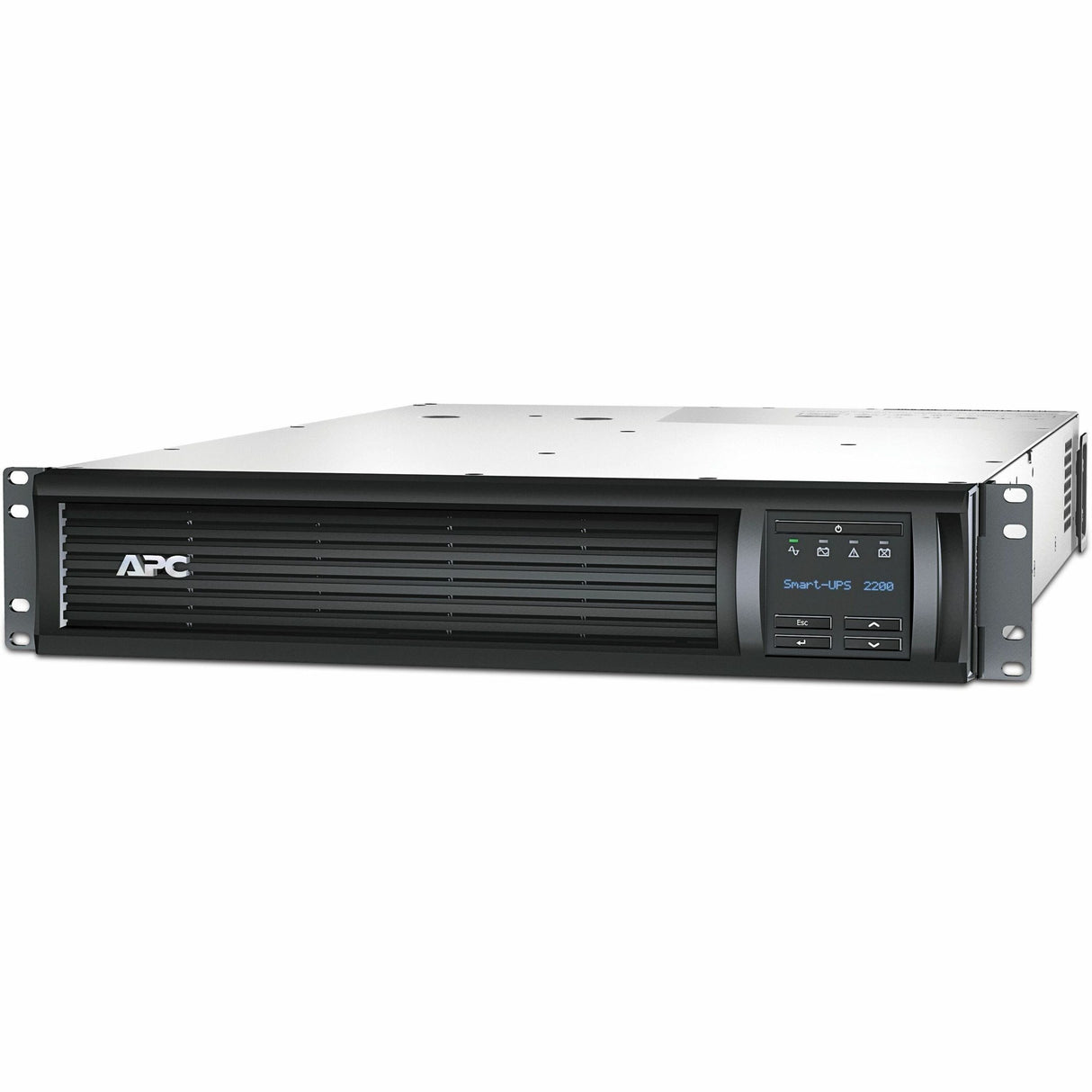 APC Smart-UPS, Line Interactive, 2200VA, Rackmount, 120V, 10x NEMA 5-15R outlets, SmartSlot, Auto Sense Voltage 120V/230V, AVR, LCD — SMT2200R2X167