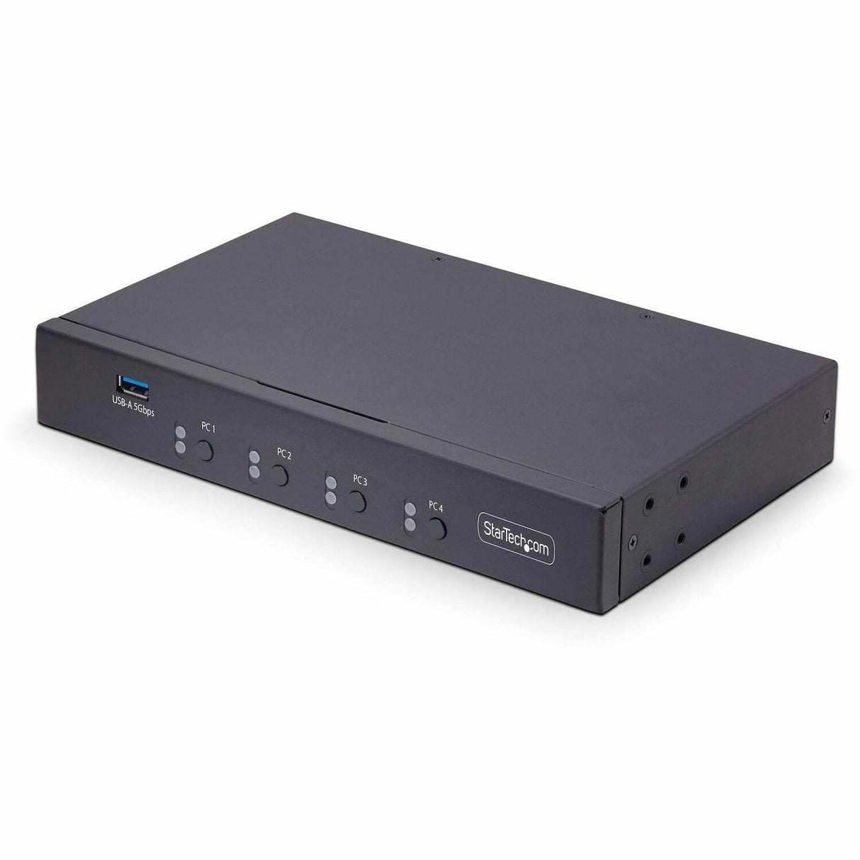 StarTech.com 4-Port KM Switch w/ Mouse Switching, USB 3.0 Keyboard/Mouse Switcher for 4 Computers, 3.5mm and USB Audio, TAA Compliant — P4A20132-KM-SWITCH