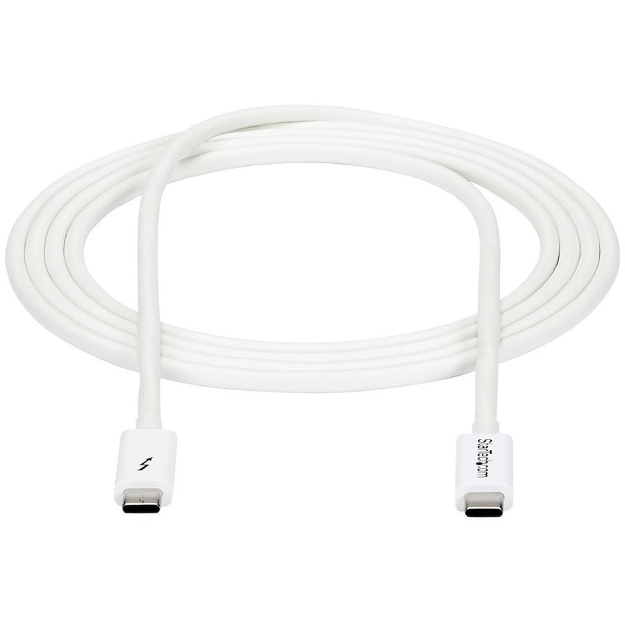StarTech.com 6.6ft (2m) Thunderbolt 3 Cable, 20Gbps, 100W PD, 4K Video, Thunderbolt-Certified, Compatible w/ TB4/USB 3.2/DisplayPort — TBLT3MM2MW