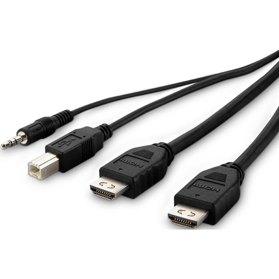 Belkin Dual DVI to HDMI High Retention + USB A/B + Audio Passive Combo KVM Cable — F1DN2CCBL-DH10t