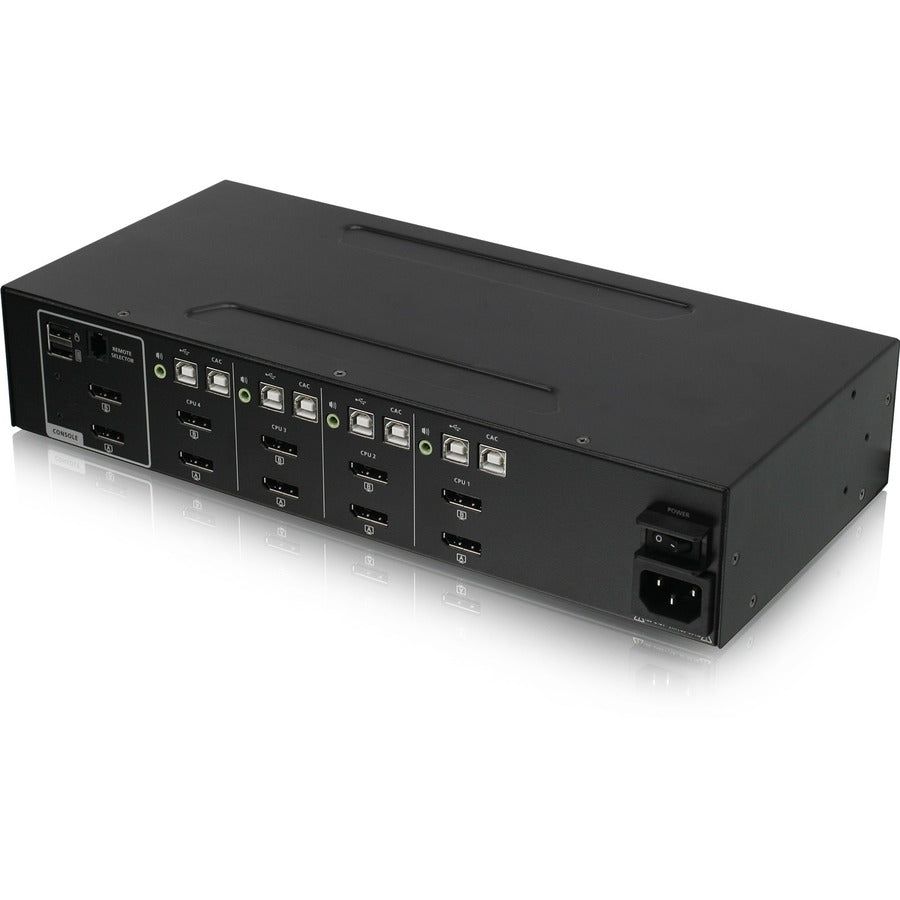 IOGEAR 4-Port Dual View DisplayPort Secure KVM Switch w/Audio and CAC Support — GCS1424TAA4C