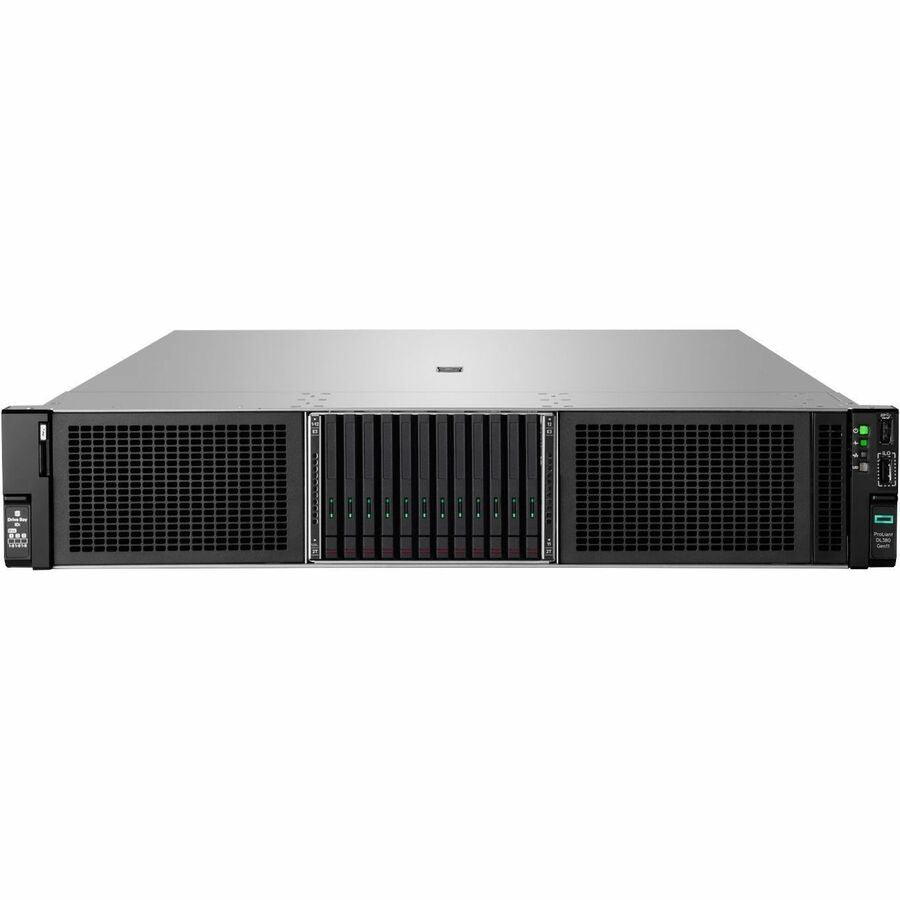 HPE SMART CHOICE ProLiant DL380 G11 2U Rack Server - 1 x Intel Xeon Silver 4510 2.4 GHz - 64 GB RAM - 16 TB HDD - (2 x 8TB) HDD Configuration - Serial ATA/600, 12Gb/s SAS Controller — P72981-005