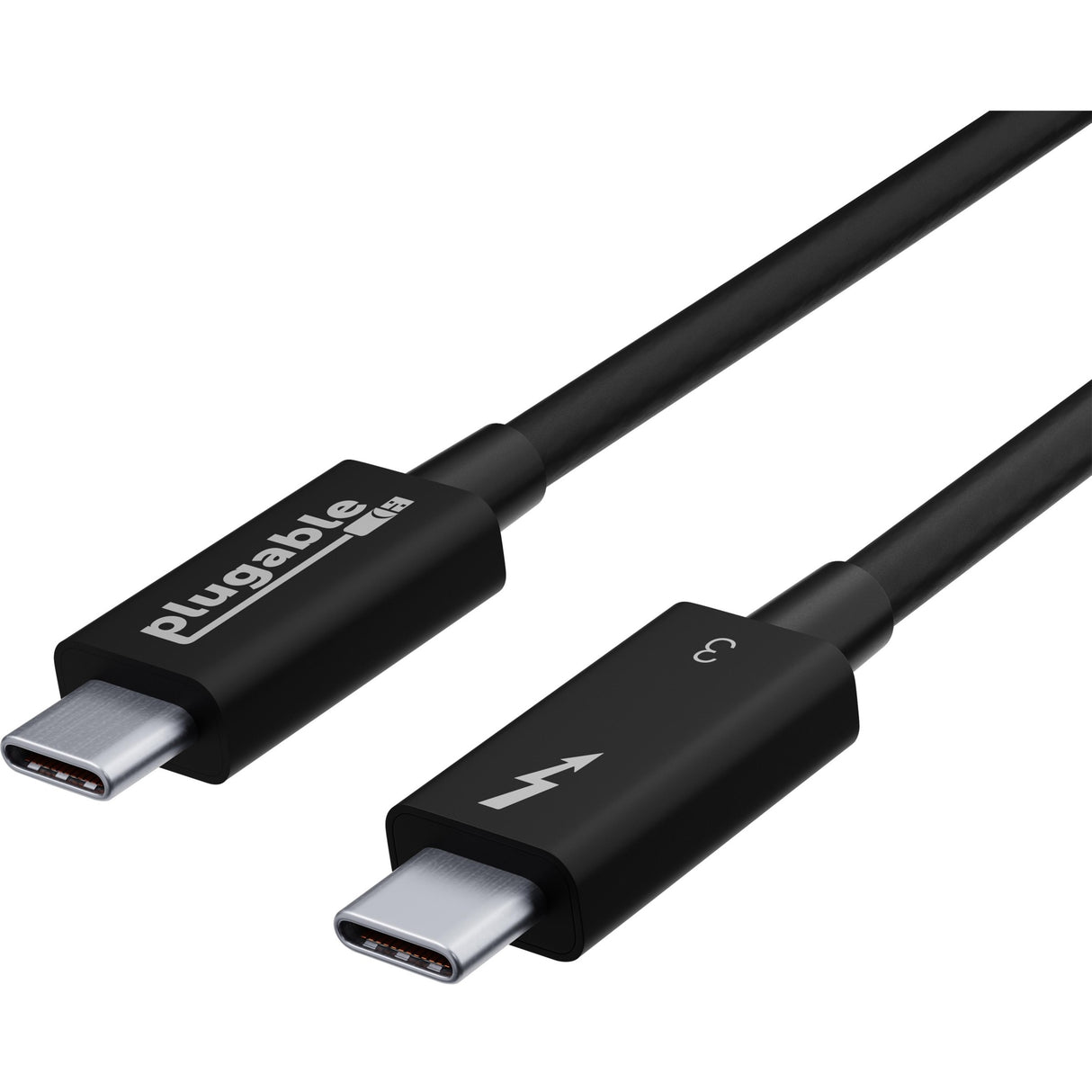 Plugable Thunderbolt 3 Cable 40Gbps Supports 100W (20V, 5A) Charging — TBT3-40G80CM