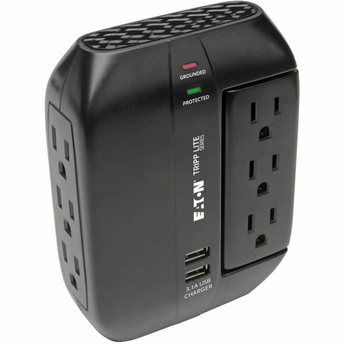 Eaton Tripp Lite Series Protect It! 6-Outlet Surge Protector with 3 Rotatable Outlets - Direct Plug-In, 1200 Joules, 2 USB Ports — SWIVEL6USB