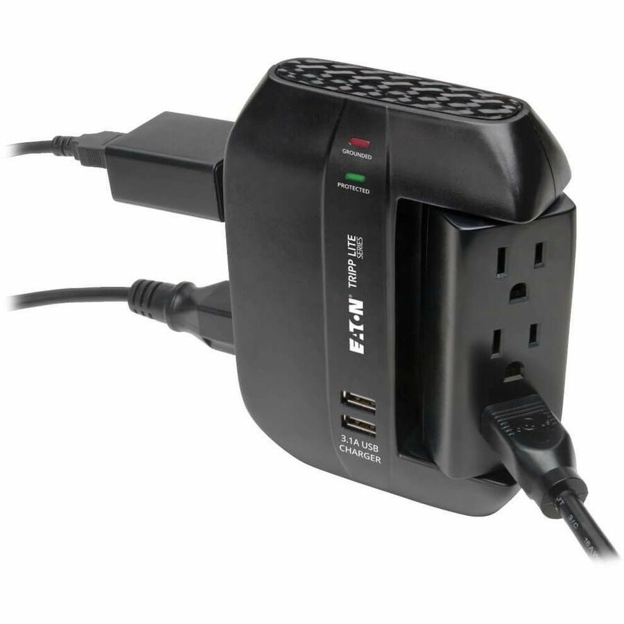 Eaton Tripp Lite Series Protect It! 6-Outlet Surge Protector with 3 Rotatable Outlets - Direct Plug-In, 1200 Joules, 2 USB Ports — SWIVEL6USB