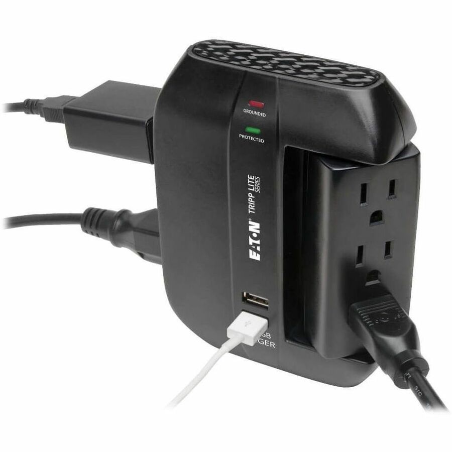 Eaton Tripp Lite Series Protect It! 6-Outlet Surge Protector with 3 Rotatable Outlets - Direct Plug-In, 1200 Joules, 2 USB Ports — SWIVEL6USB