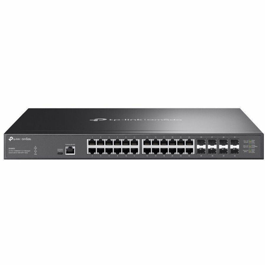 Omada 24-Port 10GBASE-T L2+ Managed Switch with 8 10GE SFP+ Slots — SX3832