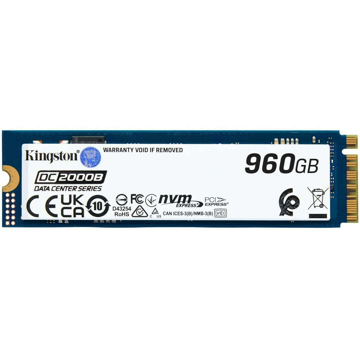 Kingston DC2000B 960 GB Solid State Drive - M.2 2280 Internal - PCI Express NVMe (PCI Express NVMe 4.0 x4) — SEDC2000BM8/960G