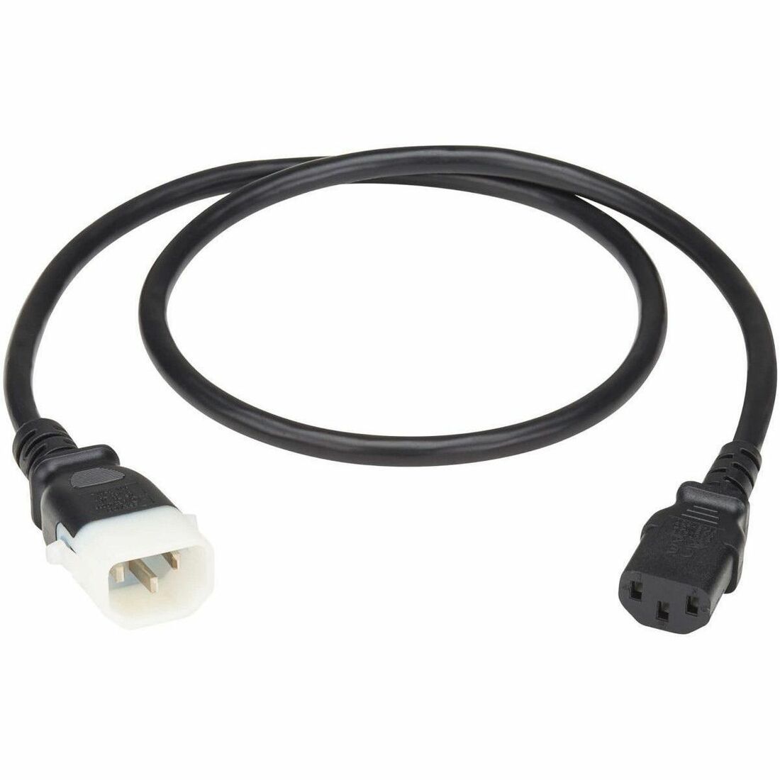 Eaton Tripp Lite Series PDU Power Cord, C13 to P-Lock C14 - North America and Europe Rated, 10A, 250V, 18 AWG, 4 ft. (1.2 m), Black — P004-E04