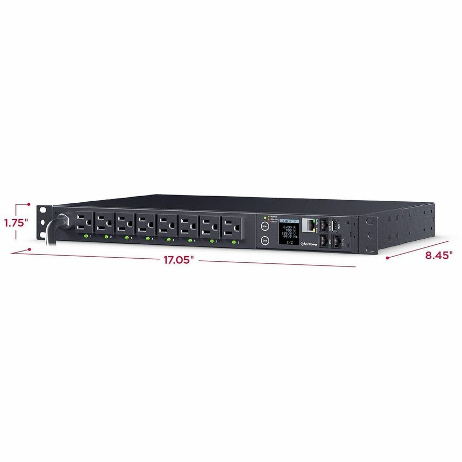 CyberPower PDU41021 Single Phase 100 - 120 VAC 15A Switched PDU — PDU41021