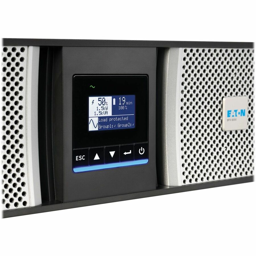 Eaton 9PX G2 3000VA 3000W 208V Online Double-Conversion UPS - L6-30P or Hardwired Input, 2 L6-20R, 2 L6-30R, Hardwired Output, Cybersecure Network Card, Extended Run, 3U Rack/Tower — 9PX3K3UG2